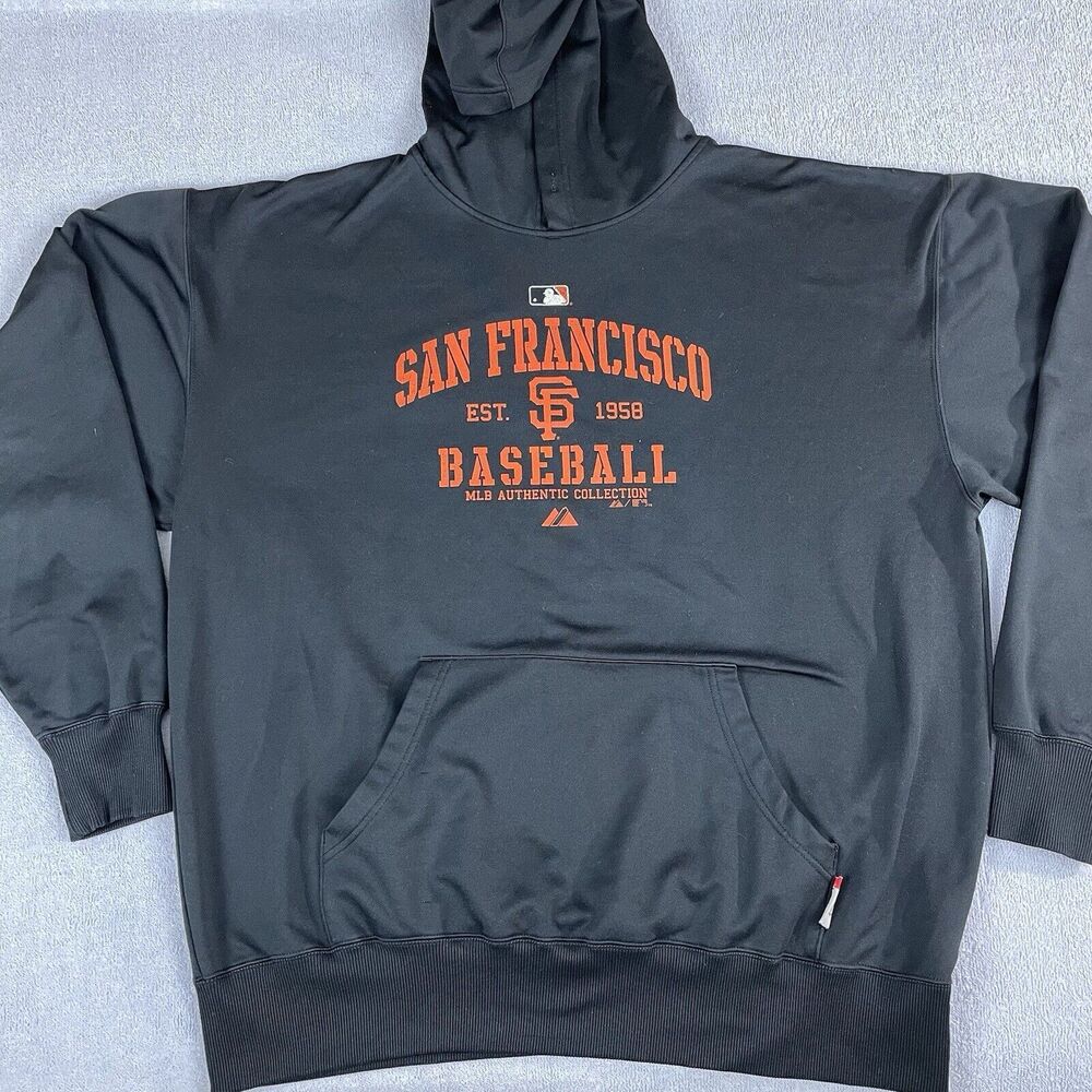 Authentic Majestic San Francisco Jersey Hoodie XL Therma Base Baseball Warm Up